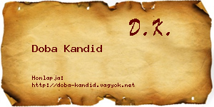 Doba Kandid névjegykártya